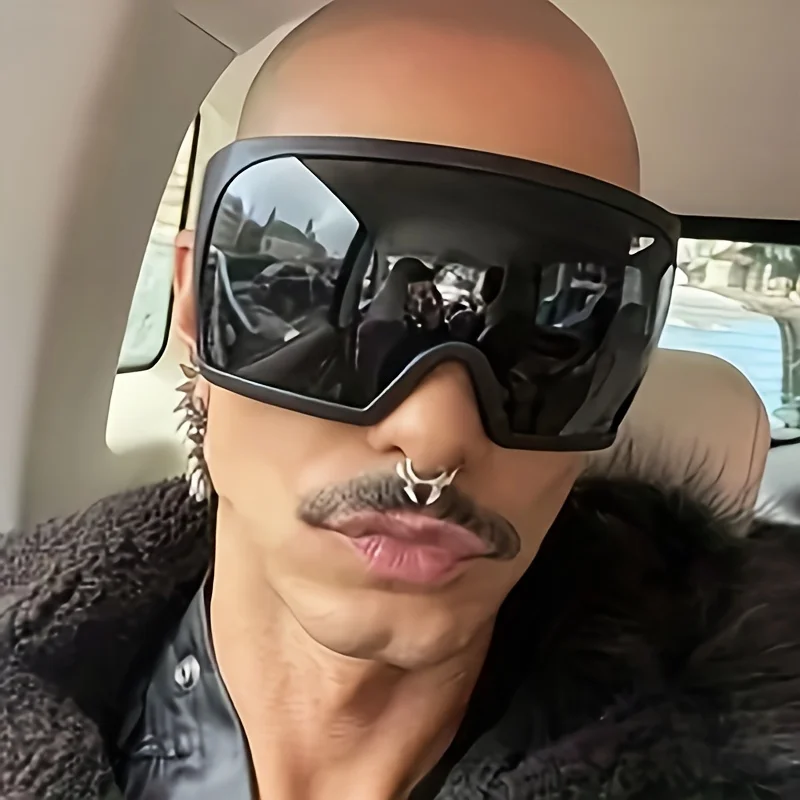 Outdoor Sport Glasses - Oversized Sunglasses Men Wrap Anti Wind