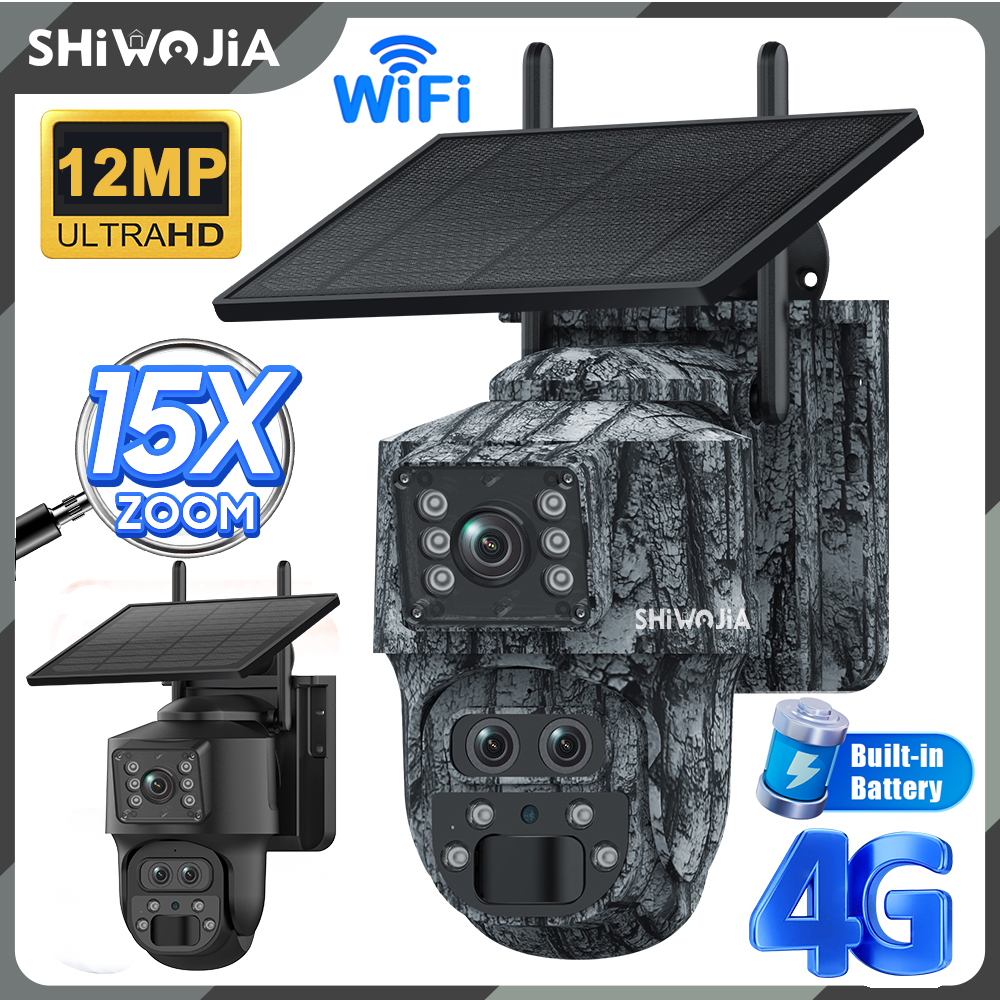 Outdoor Sport Camera - SHIWOJIA 12MP 15X Zoom 4G Sim