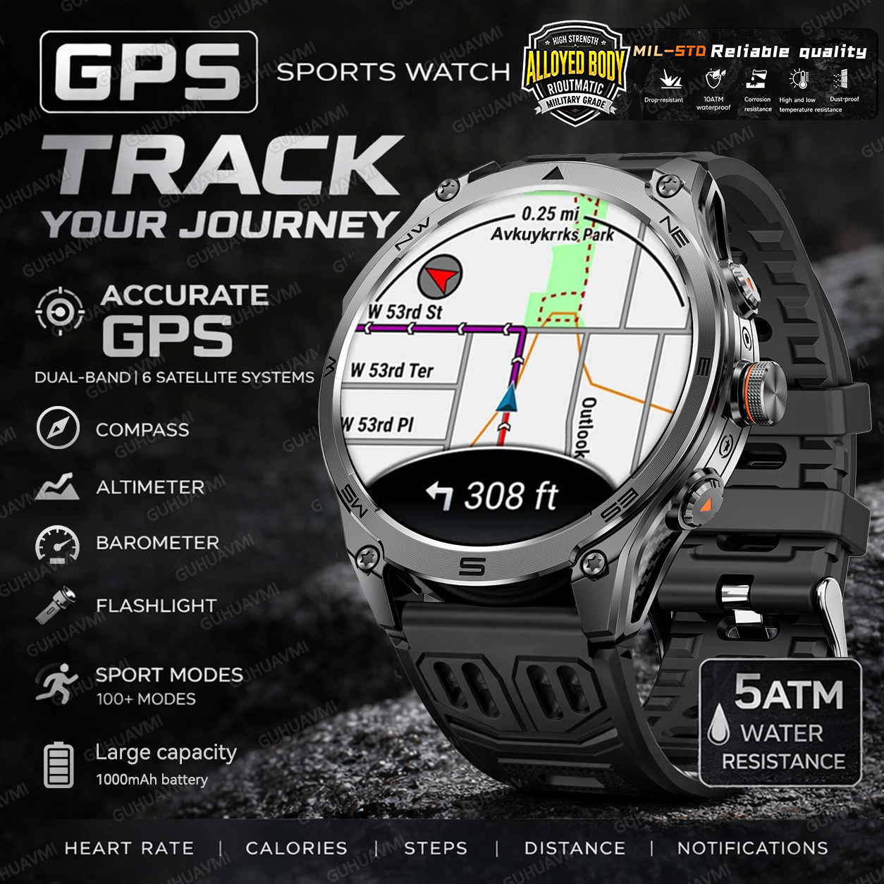 2026 Dual-Band GPS Smart Watch - Definition Of Outdoor Sport ulasan dan harga
