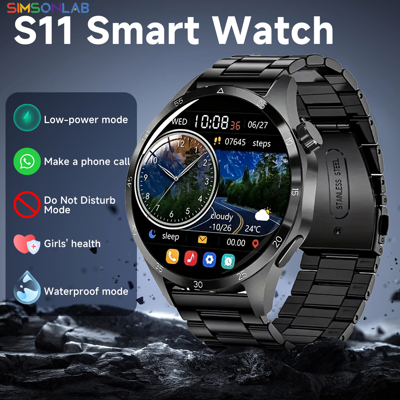 New Smartwatch Android IOS 1.5 - Outdoor Sport Day ulasan dan harga