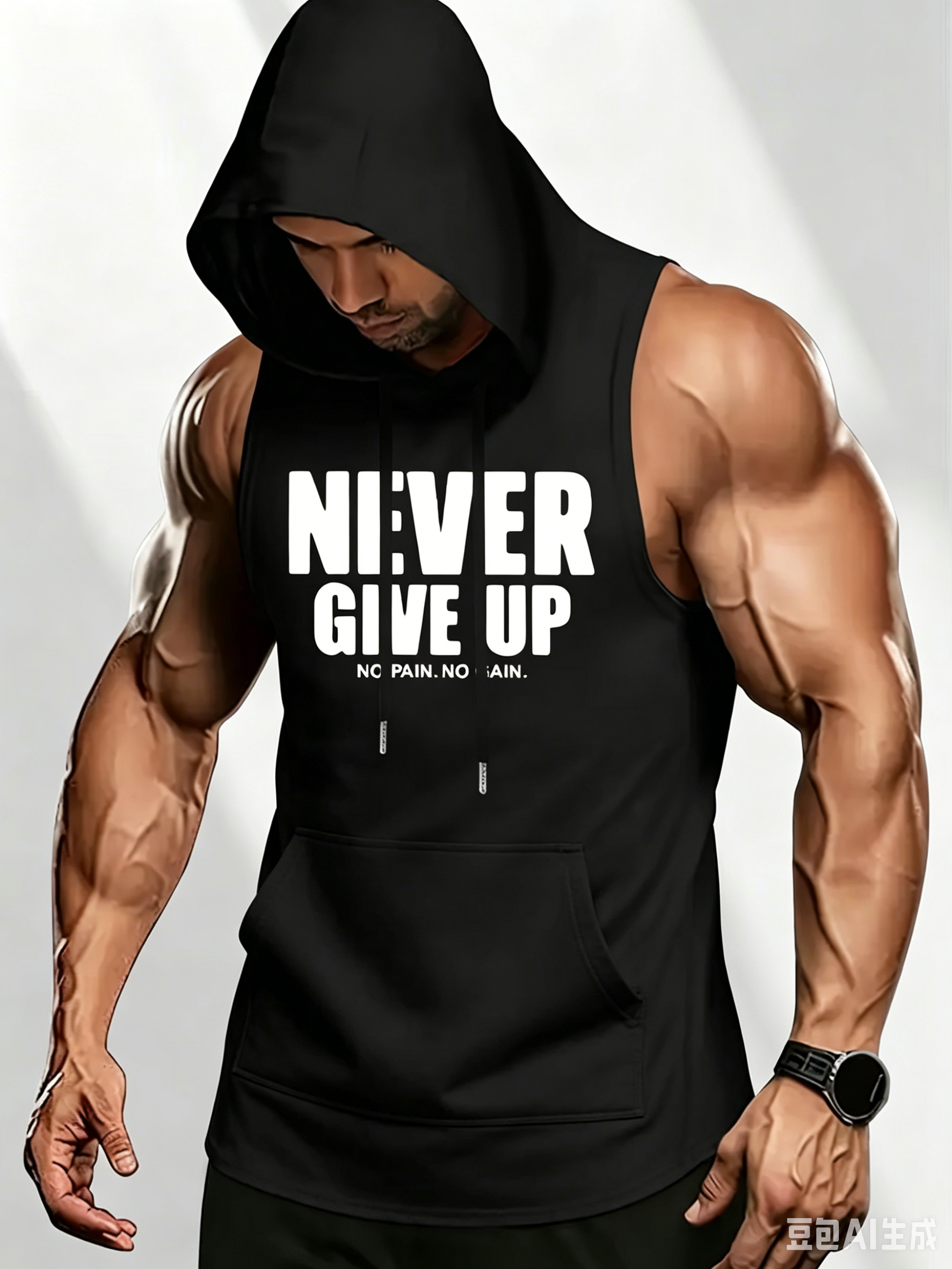 Men's Old School Gym Print Sle - Outdoor Sport Hoodie ulasan dan harga