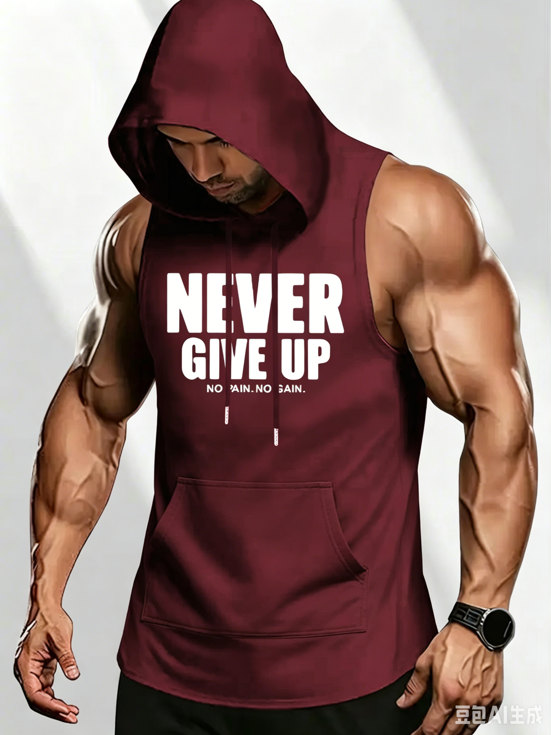 Men's Old School Gym Print Sle - Outdoor Sport Hoodie ulasan dan harga