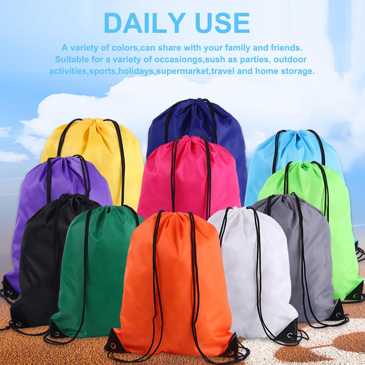 120PCS Drawstring Backpack Bul - Outdoor Sport Is ulasan dan harga