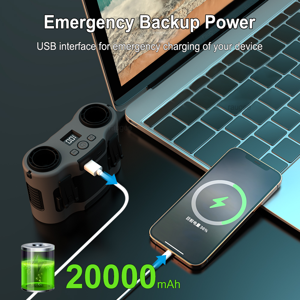 20000Mah Waist Fan Portable Cl - Outdoor Sport Outlet ulasan dan harga