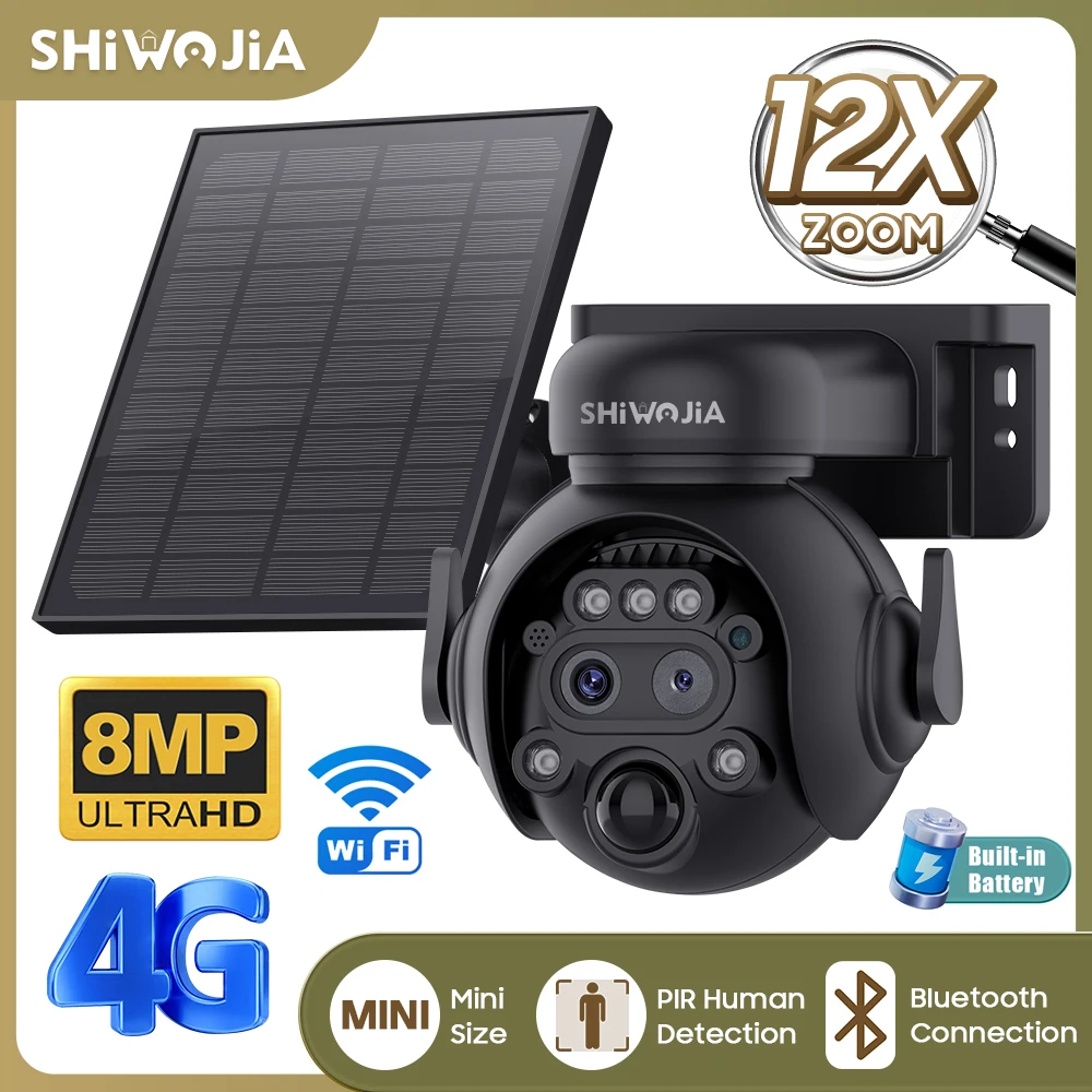 SHIWOJIA 12X Zoom 4G LTE Solar - Outdoor Sport Camera ulasan dan harga