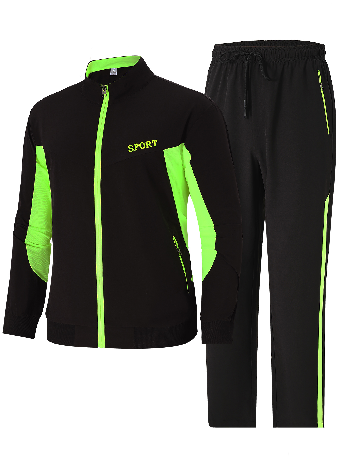 Men's Black Green Colorblock S - Outdoor Sport Is ulasan dan harga