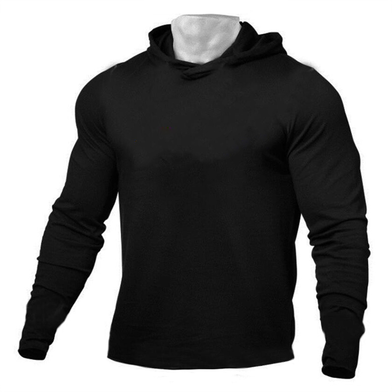 Plain Mens Hooded T-shirts Spr - Outdoor Sport Hoodie ulasan dan harga