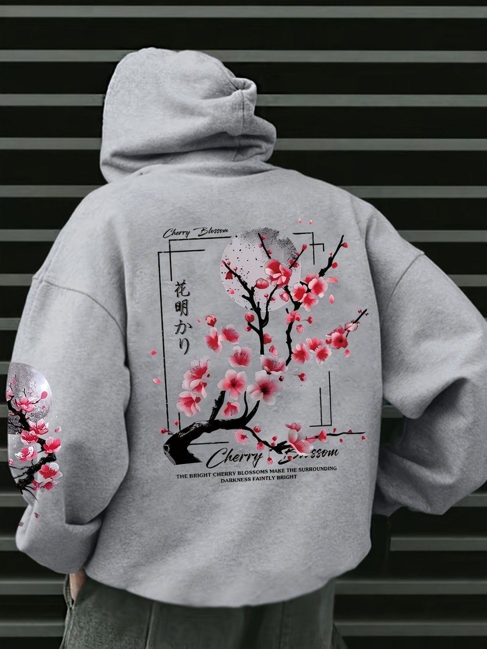 Cherry Blossom Moon Men Women  - Outdoor Sport Hoodie ulasan dan harga