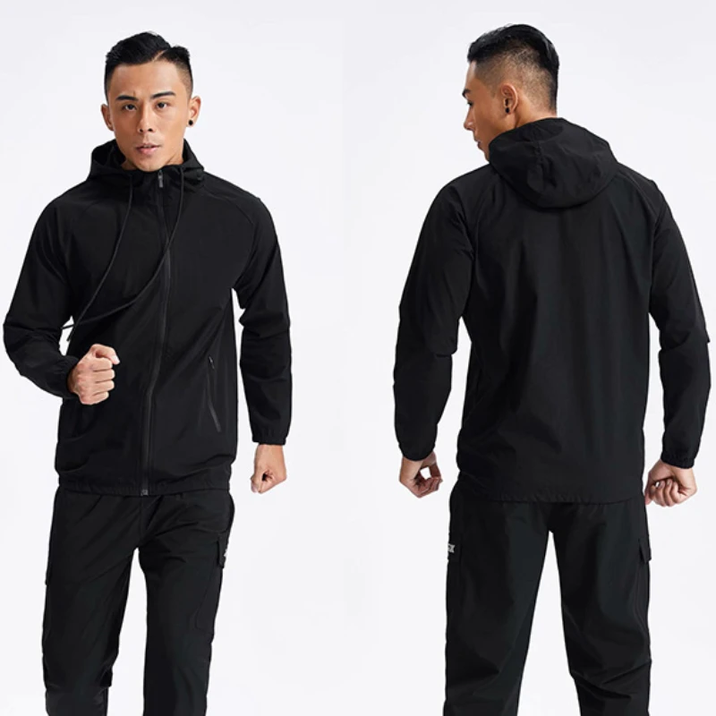 Men Fitness Sportswear Gym Tra - Outdoor Sport Hoodie ulasan dan harga