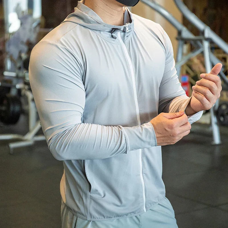 Mens Fitness Tracksuit Running - Outdoor Sport Hoodie ulasan dan harga