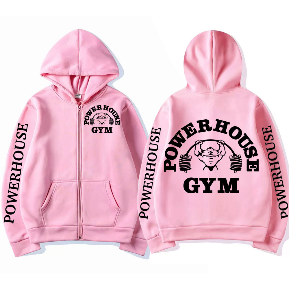 Powerhouse Gym Logo Zipper Hoo - Outdoor Sport Hoodie ulasan dan harga