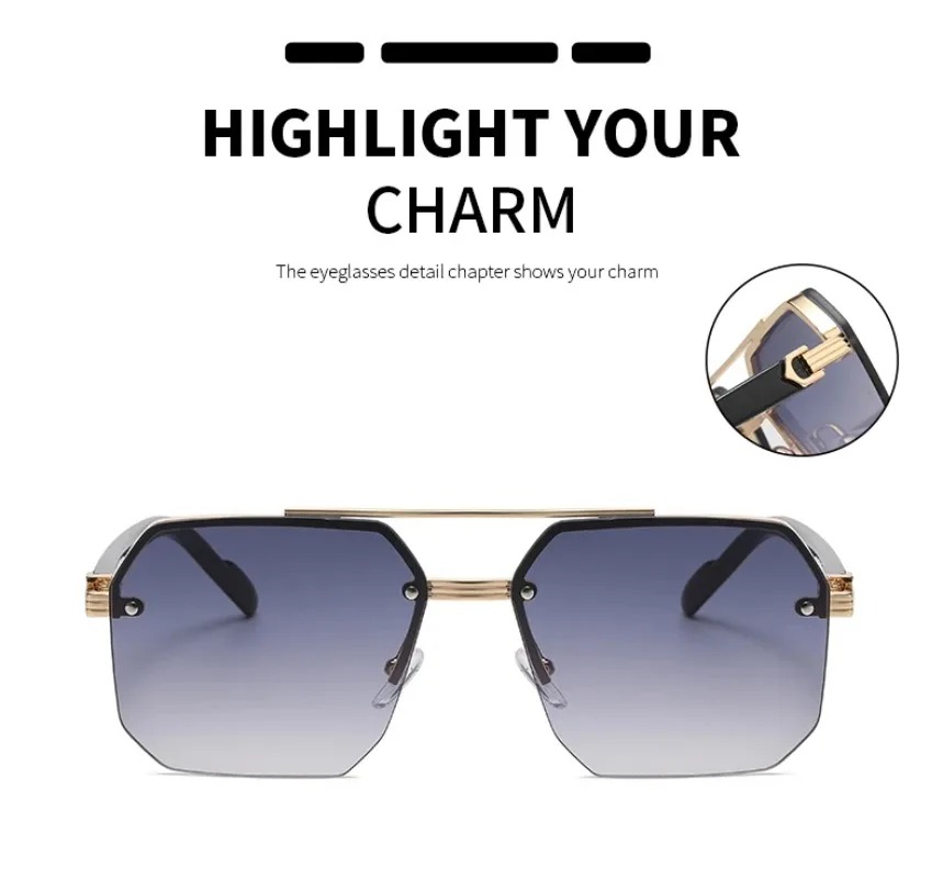 Men's Metal Sunglasses Square  - Outdoor Sport Glasses ulasan dan harga