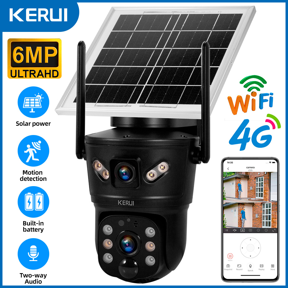 KERUI Outdoor 6MP Solar Camera - Outdoor Sport Camera ulasan dan harga