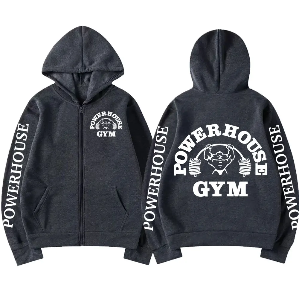 Powerhouse Gym Logo Zipper Hoo - Outdoor Sport Hoodie ulasan dan harga