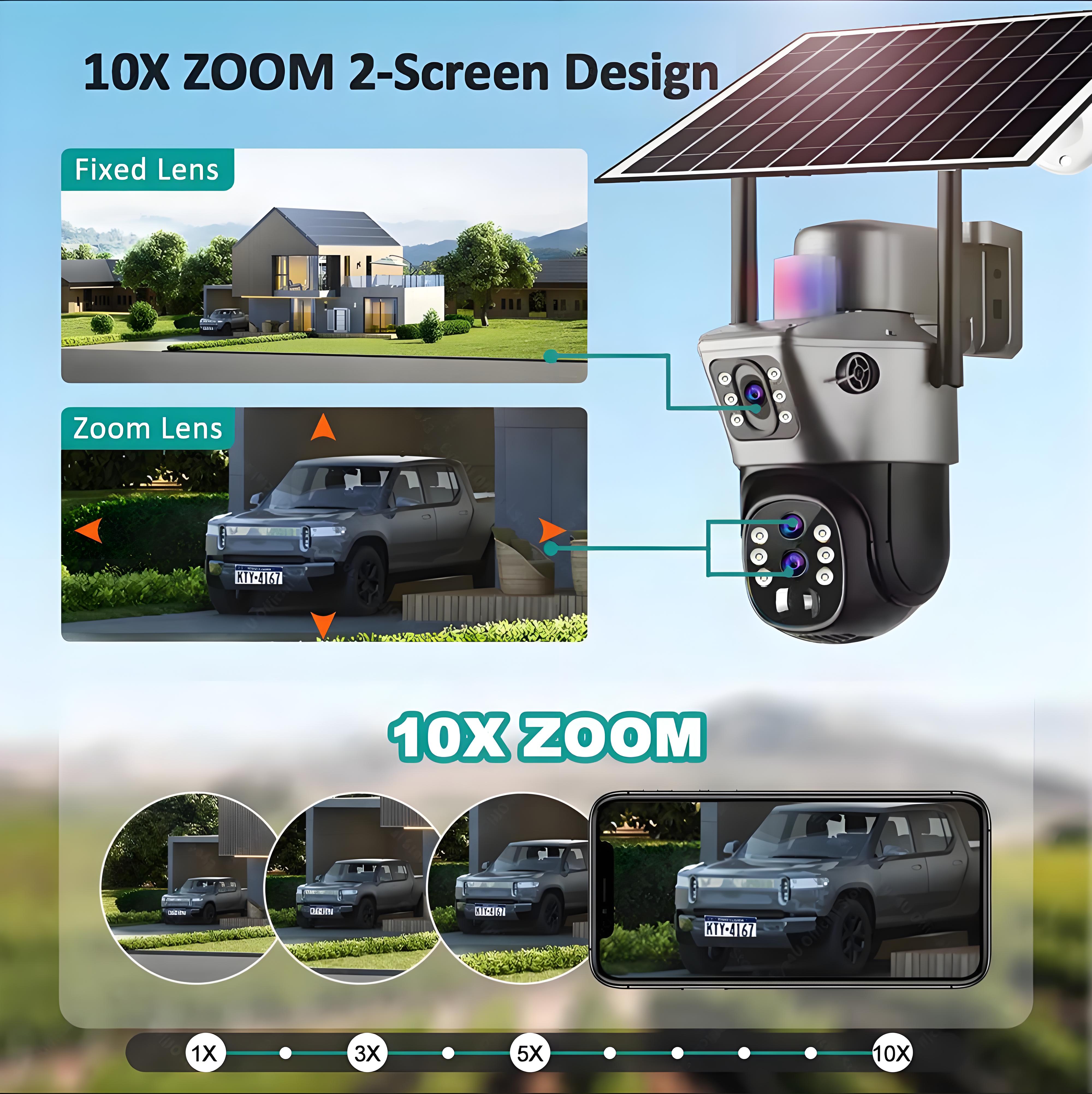 10x Zoom 4G SIM Solar Camera O - Outdoor Sport Camera ulasan dan harga
