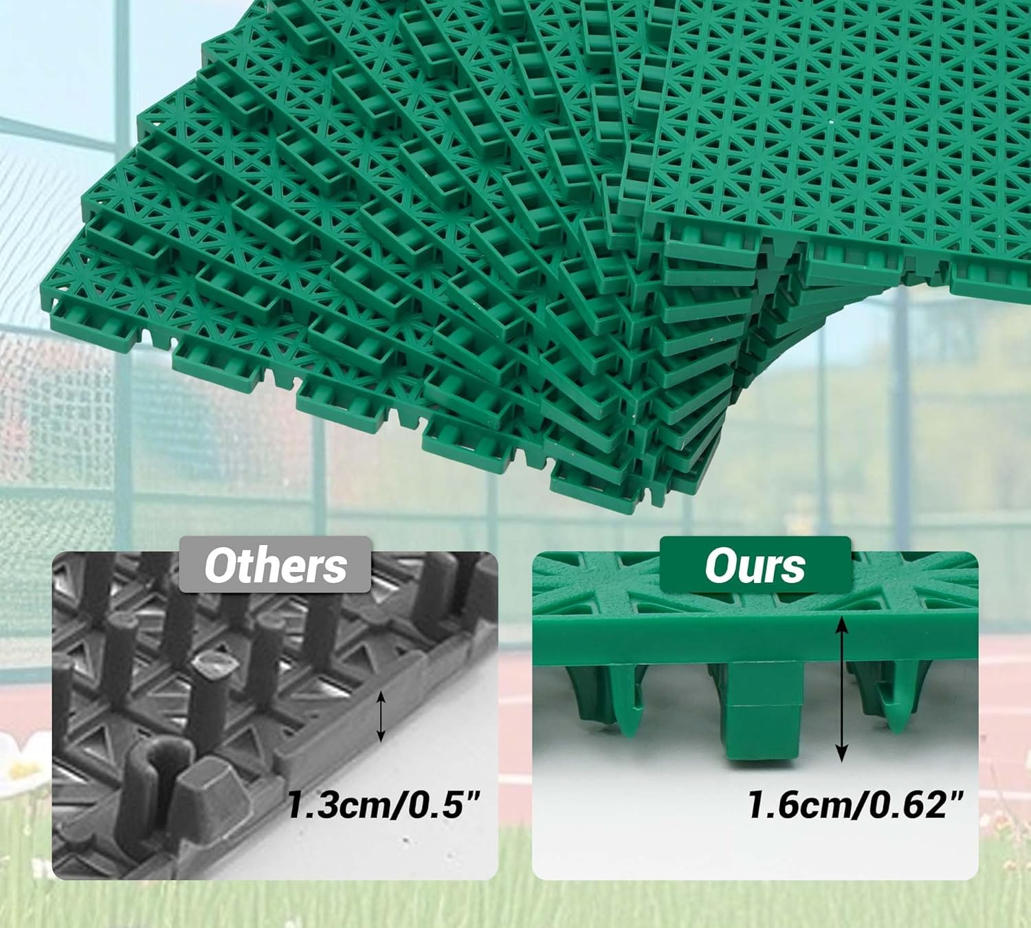 jxgzyy 24 PCS Basketball Court - Outdoor Sport Court Tiles ulasan dan harga